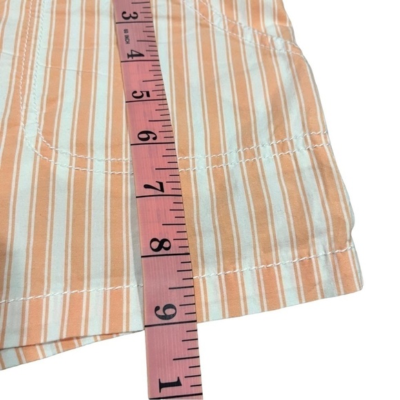 DEAR AB Peach Striped LOW RISE SHORT SHORTS VINTAGE Y2K NWT SIZE 10 - Picture 7 of 7